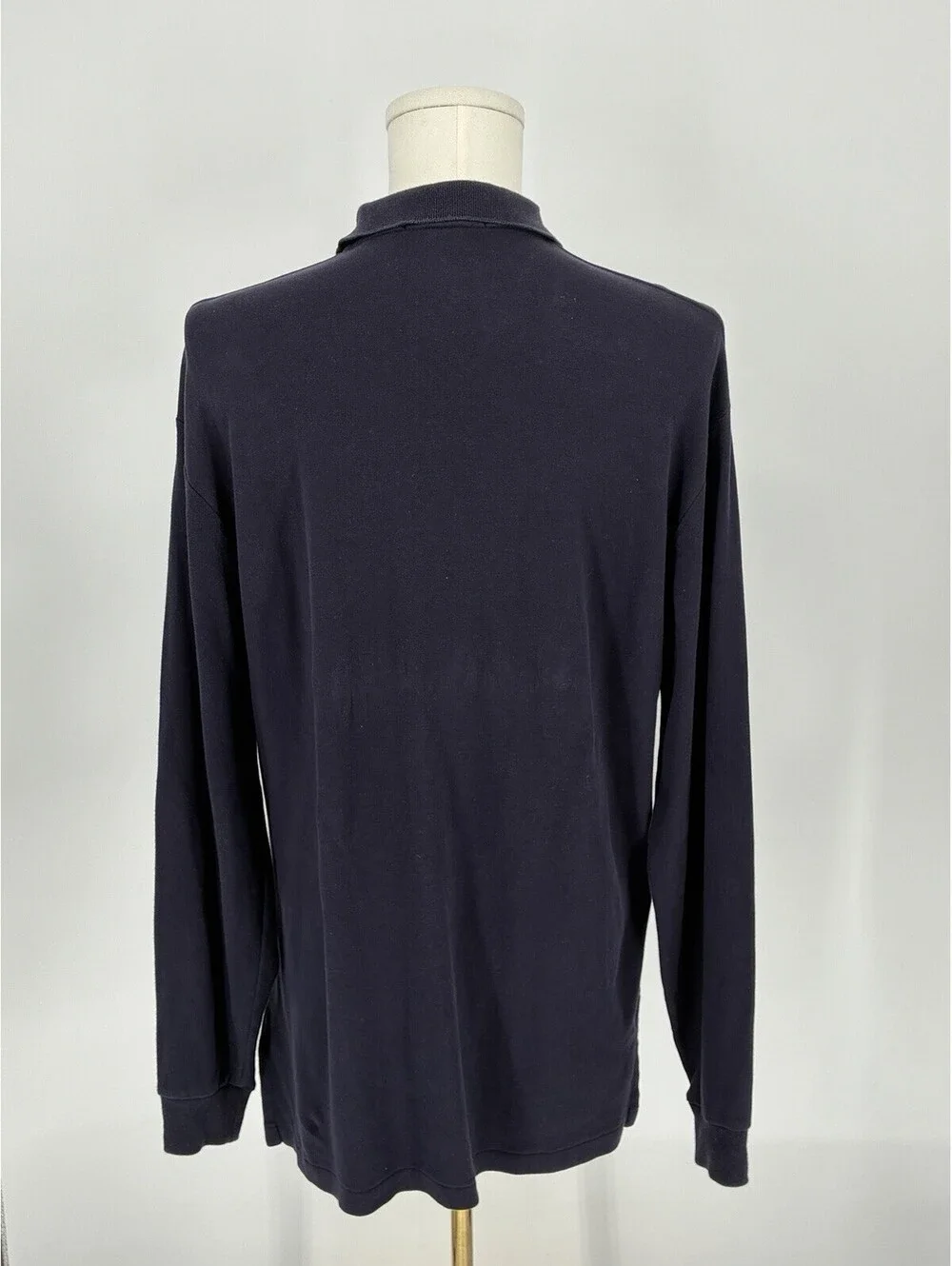 Polo Ralph Lauren Shirt Men Medium M Blue Pony Long Sleeve Navy Red Embroidered